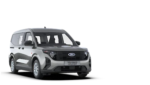 Szürke Ford Tourneo Courier külső megjelenése